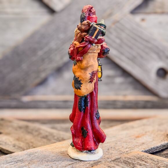 Roman Inc-Rustic Santa Christmas Collectible Hand Painted Decor-Original Box-6"H - Picture 5 of 11